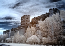 Montreal, Lachine Canal, Silophone, IR 093 4 5 tonemapped edit  Silo No. 5 : Infrared, HDR, Montreal